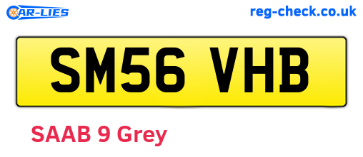SM56VHB are the vehicle registration plates.