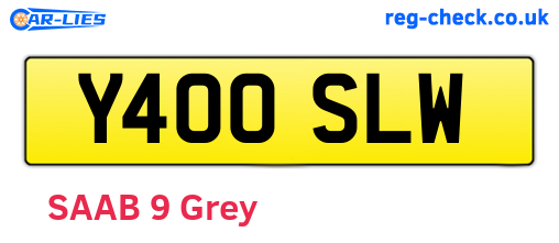 Y400SLW are the vehicle registration plates.