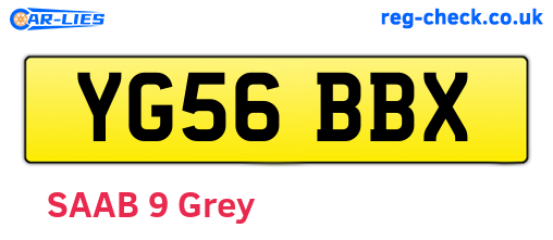 YG56BBX are the vehicle registration plates.