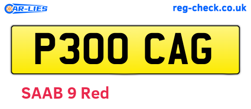 P300CAG are the vehicle registration plates.