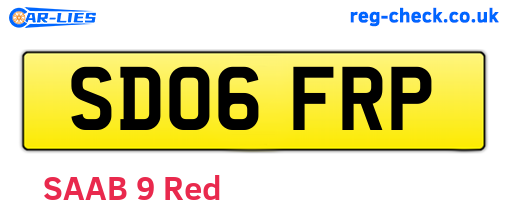 SD06FRP are the vehicle registration plates.