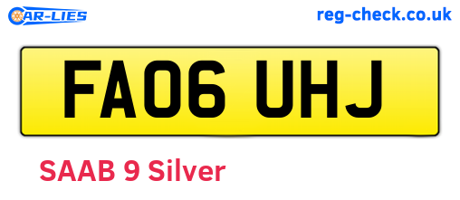 FA06UHJ are the vehicle registration plates.