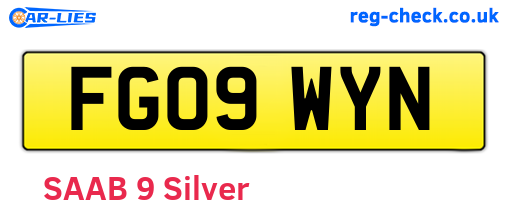 FG09WYN are the vehicle registration plates.
