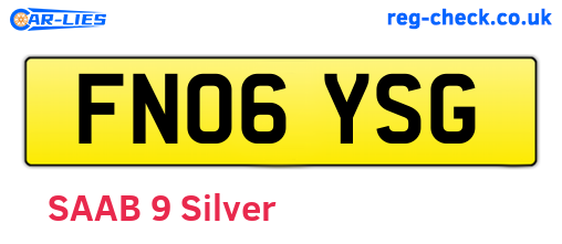 FN06YSG are the vehicle registration plates.