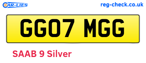 GG07MGG are the vehicle registration plates.
