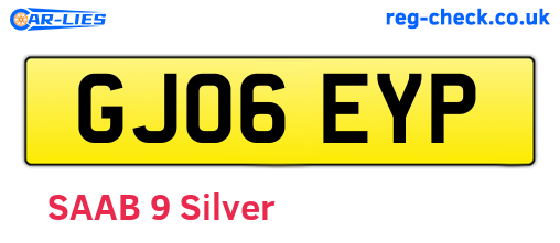 GJ06EYP are the vehicle registration plates.