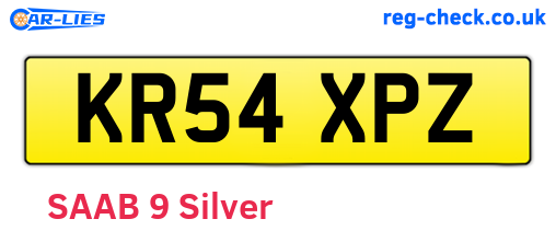 KR54XPZ are the vehicle registration plates.