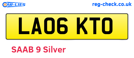 LA06KTO are the vehicle registration plates.