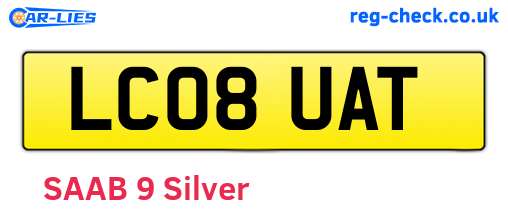 LC08UAT are the vehicle registration plates.