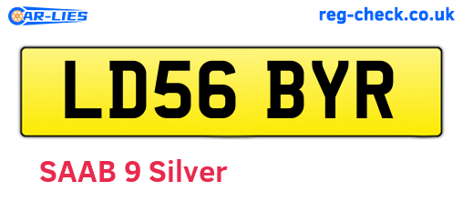 LD56BYR are the vehicle registration plates.