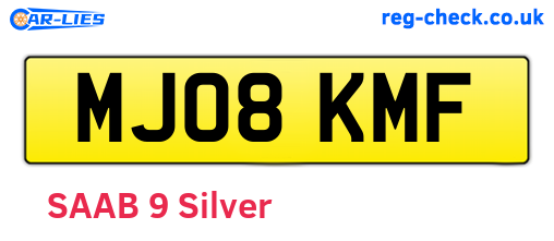 MJ08KMF are the vehicle registration plates.
