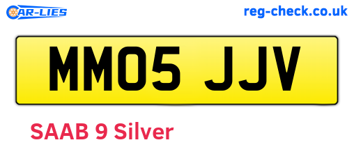 MM05JJV are the vehicle registration plates.