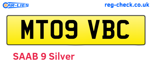 MT09VBC are the vehicle registration plates.