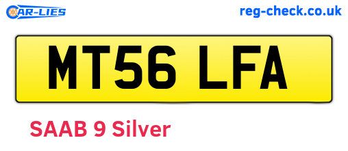 MT56LFA are the vehicle registration plates.