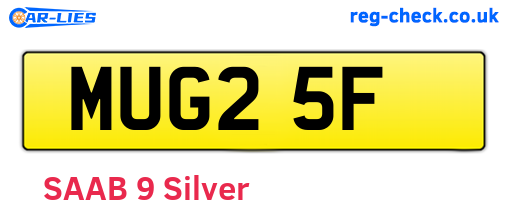 MUG25F are the vehicle registration plates.