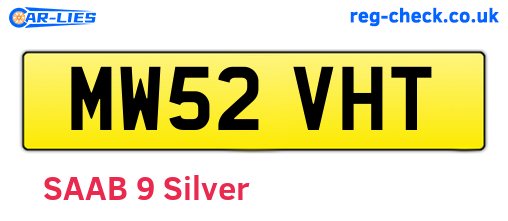 MW52VHT are the vehicle registration plates.