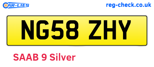 NG58ZHY are the vehicle registration plates.