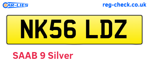 NK56LDZ are the vehicle registration plates.