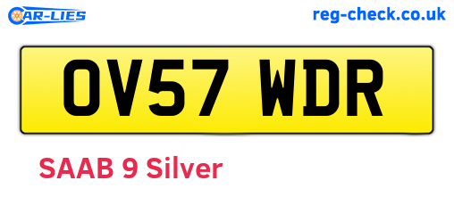 OV57WDR are the vehicle registration plates.