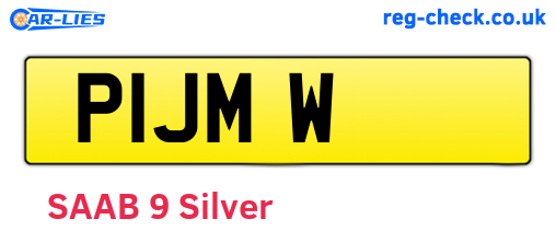 P1JMW are the vehicle registration plates.
