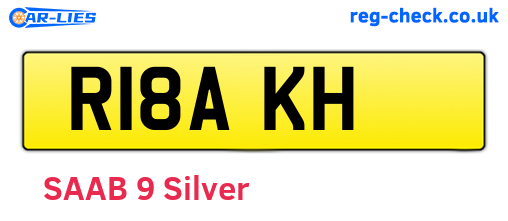 R18AKH are the vehicle registration plates.