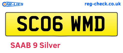 SC06WMD are the vehicle registration plates.