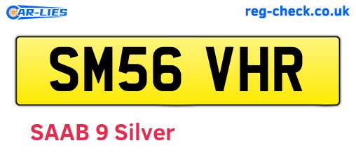 SM56VHR are the vehicle registration plates.