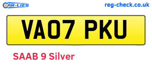 VA07PKU are the vehicle registration plates.
