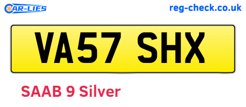 VA57SHX are the vehicle registration plates.