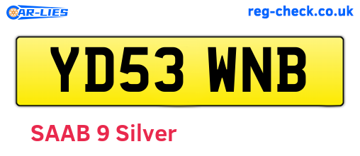 YD53WNB are the vehicle registration plates.