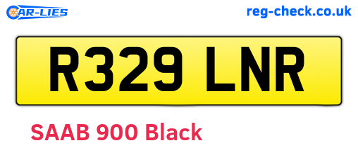 R329LNR are the vehicle registration plates.