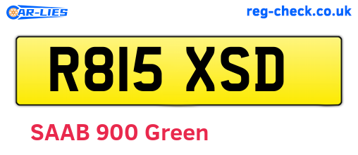 R815XSD are the vehicle registration plates.