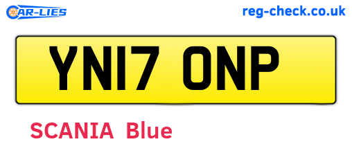 YN17ONP are the vehicle registration plates.
