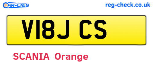 V18JCS are the vehicle registration plates.