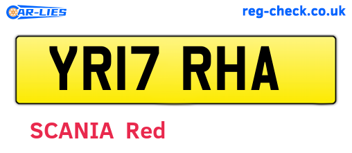 YR17RHA are the vehicle registration plates.