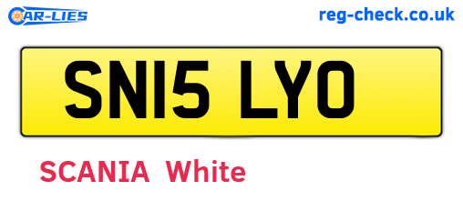SN15LYO are the vehicle registration plates.