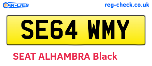 SE64WMY are the vehicle registration plates.