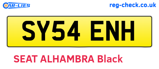 SY54ENH are the vehicle registration plates.