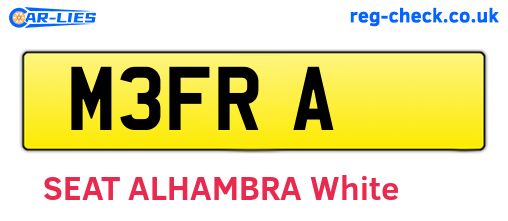 M3FRA are the vehicle registration plates.