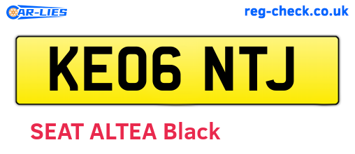 KE06NTJ are the vehicle registration plates.