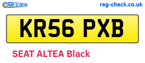 KR56PXB are the vehicle registration plates.