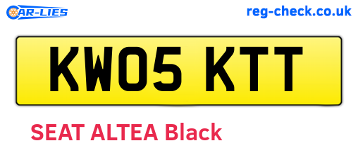 KW05KTT are the vehicle registration plates.
