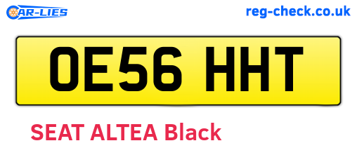 OE56HHT are the vehicle registration plates.