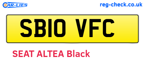 SB10VFC are the vehicle registration plates.