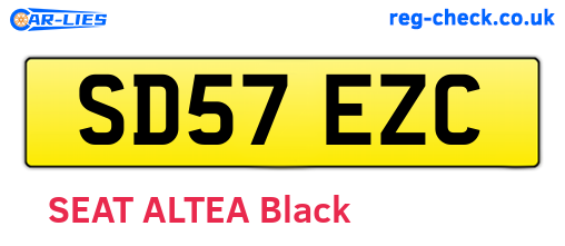 SD57EZC are the vehicle registration plates.