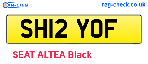 SH12YOF are the vehicle registration plates.