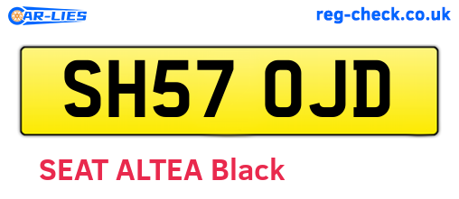 SH57OJD are the vehicle registration plates.