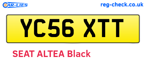 YC56XTT are the vehicle registration plates.