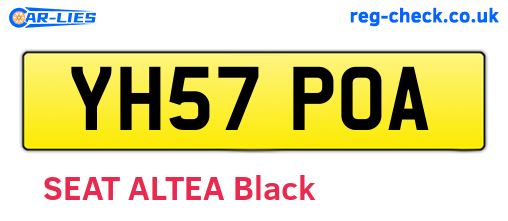 YH57POA are the vehicle registration plates.