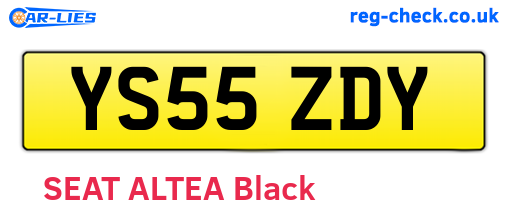 YS55ZDY are the vehicle registration plates.